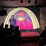 Victor Paz Jr performing at the Laugh Factory